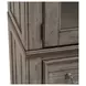 River Place Riverstone Gray and Tobacco 2 Glass Door Curio Cabinet with LED