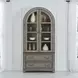 River Place Riverstone Gray and Tobacco 2 Glass Door Curio Cabinet with LED