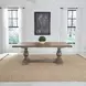 River Place Riverstone Gray and Tobacco 102" Extendable Rectangular Dining Table