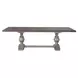 River Place Riverstone Gray and Tobacco 102" Extendable Rectangular Dining Table
