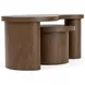 Santa Cruz Whiskey Oak Free Form Bunching Cocktail Table