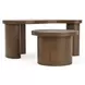 Santa Cruz Whiskey Oak Free Form Bunching Cocktail Table