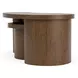 Santa Cruz Whiskey Oak Free Form Bunching Cocktail Table