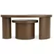 Santa Cruz Whiskey Oak Free Form Bunching Cocktail Table