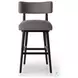 Cardell Alcala Nickel Performance Fabric Swivel Bar Stool