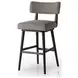 Cardell Alcala Nickel Performance Fabric Swivel Bar Stool