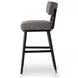 Cardell Alcala Nickel Performance Fabric Swivel Bar Stool