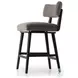 Cardell Alcala Nickel Performance Fabric Swivel Counter Height Stool