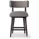Cardell Alcala Nickel Performance Fabric Swivel Counter Height Stool