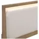 Riley Light Brown Queen Upholstered Panel Bed with LED
