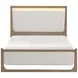 Riley Light Brown Queen Upholstered Panel Bed with LED