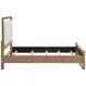 Riley Light Brown Queen Upholstered Panel Bed with LED