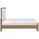 Riley Light Brown Queen Upholstered Panel Bed with LED