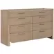 Riley Light Brown 8 Drawer Dresser