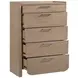 Riley Light Brown 5 Drawer Chest