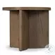 Toli Rustic Grey Veneer Round End Table