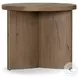 Toli Rustic Grey Veneer Round End Table