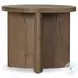 Toli Rustic Grey Veneer Round End Table