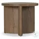 Toli Rustic Grey Veneer Round End Table