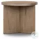 Toli Rustic Grey Veneer Round End Table