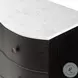 Tiago Distressed Black Marble 3 Drawer Chest