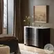 Tiago Distressed Black Marble 3 Drawer Chest