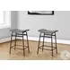 2385 Grey Fabric And Black Metal Counter Height Stool Set Of 2