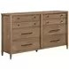 Sonoma Brown Upholstered Platform Bedroom Set