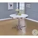 Retro Glossy White and Chrome Round Dining Table