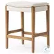 Aya Savile Flax Performance Fabric Counter Height Stool