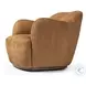 Julius Nubuck Cognac Swivel Chair