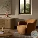Julius Nubuck Cognac Swivel Chair