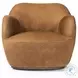 Julius Nubuck Cognac Swivel Chair