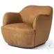 Julius Nubuck Cognac Swivel Chair