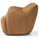 Julius Nubuck Cognac Swivel Chair