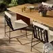 Crete Black Teak Outdoor Dining Chair Set of 2