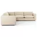 Ingel Antwerp Taupe 4 Piece Sectional with Ottoman