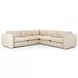 Ingel Antwerp Taupe 4 Piece Sectional with Ottoman