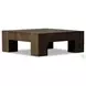 Abaso Ebony Rustic Wormwood Oak Small Square Coffee Table