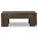 Abaso Ebony Rustic Wormwood Oak Small Square Coffee Table