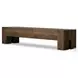 Abaso Ebony Rustic Wormwood Oak Large 90" Accent Bench