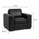Lorenzo Black Leather Upholstered Accent Chair