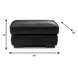 Lorenzo Black Leather Upholstered Rectangular Ottoman