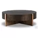 Bingham Distressed Iron Large Round Coffee Table
