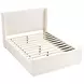 Carmel Beige Queen Upholstered Platform Bed