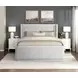 Carmel Light Gray California King Upholstered Platform Bed
