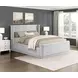 Carmel Light Gray California King Upholstered Platform Bed