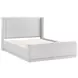 Carmel Light Gray California King Upholstered Platform Bed