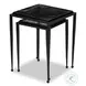Dalston Smoked Black Cast Glass Square Nesting End Table Set
