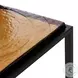 Dalston Amber Cast Glass Round Nesting End Table Set